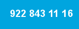 922 843 11 16